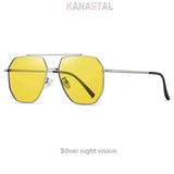 Men's Polarized Sunglasses UV400 TR Metal Colorful Square