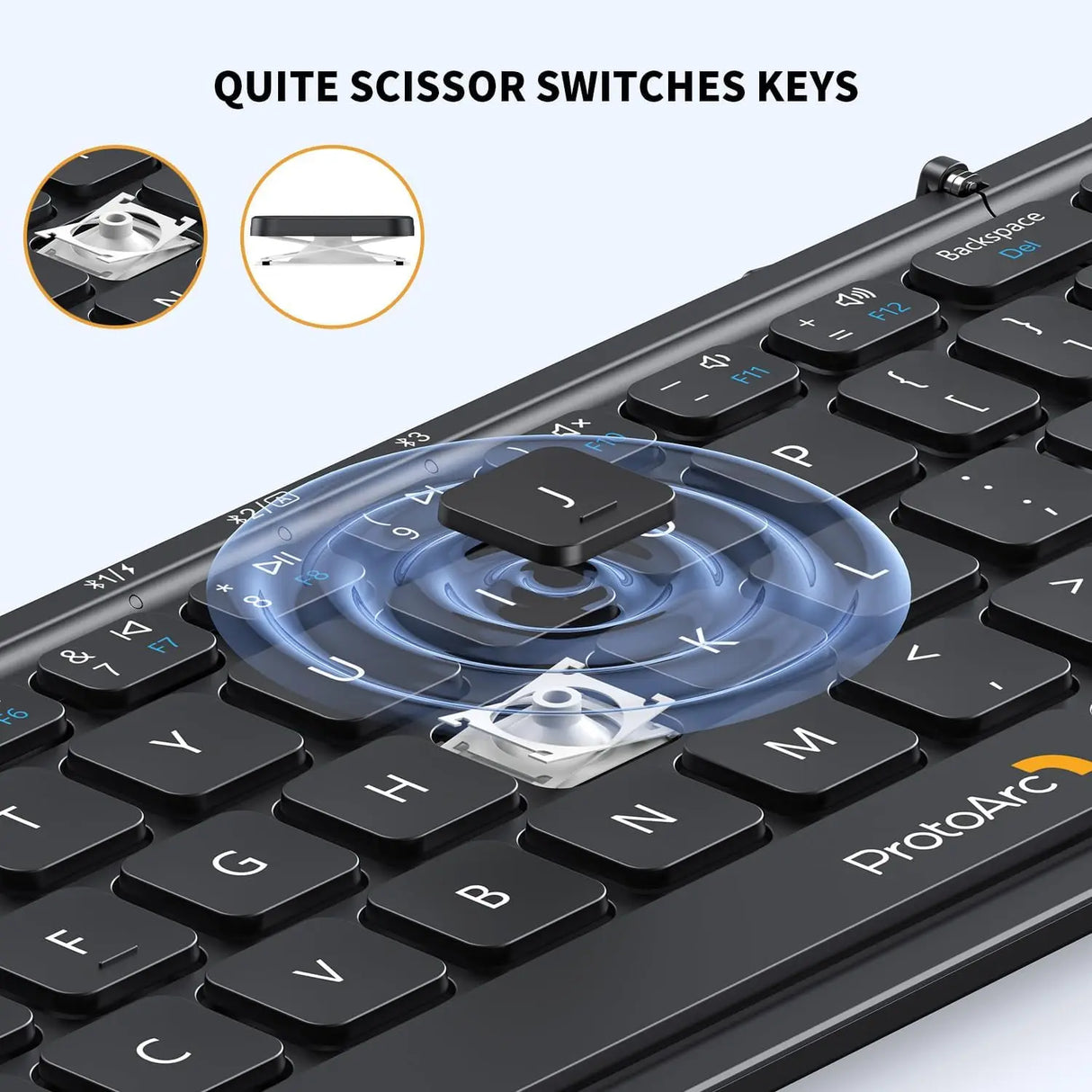 ProtoArc XKM01 Folding Keyboard Mouse Set Portable Bluetooth