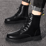 Leather Boots Man Autumn Winter High Top Classic