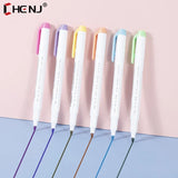 5 Colors/box Double Headed Highlighter Pen Set Fluorescent