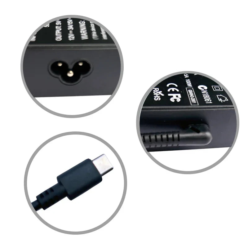 20V 5A 100W Universal USB Type C Laptop