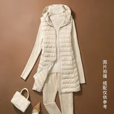 Women's Autumn/Winter X-long Hooded Sleeveless Jackets 2023 New