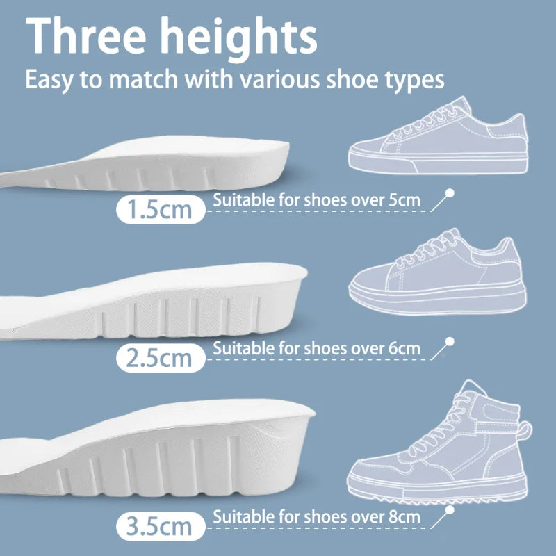 New Invisible Height Increase Insoles EVA Soft Light