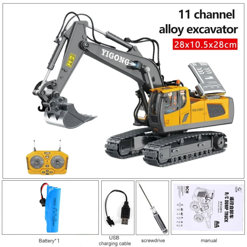 Children 2.4G Remote Control Excavator RC Model Car