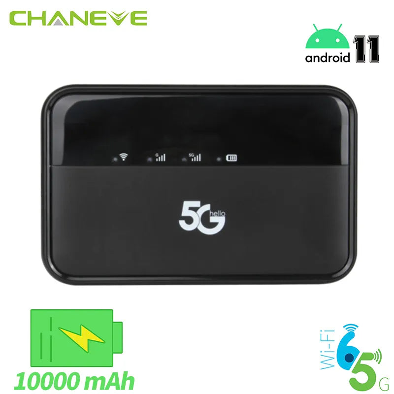 CHANEVE 5G Router Unlocked Mifi Modem Mobile Travel