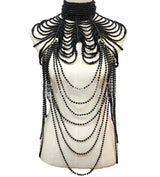 Women Body Chain Sexy Pearl Body Bra Chain
