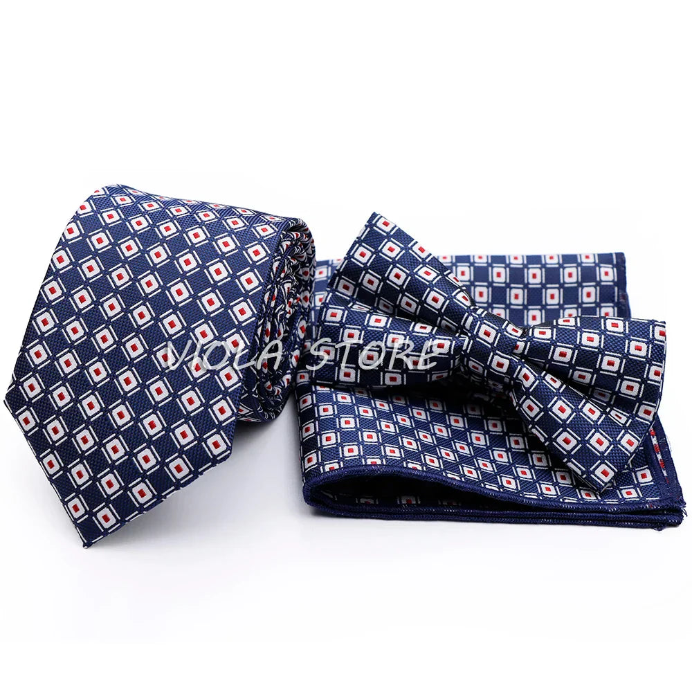 45 Color Paisley Geometry Striped 7.5cm Tie Set