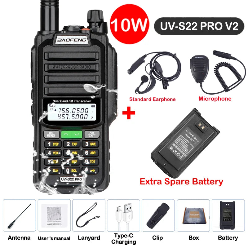Baofeng UV S22 PRO V2 IP68 Walkie Talkie