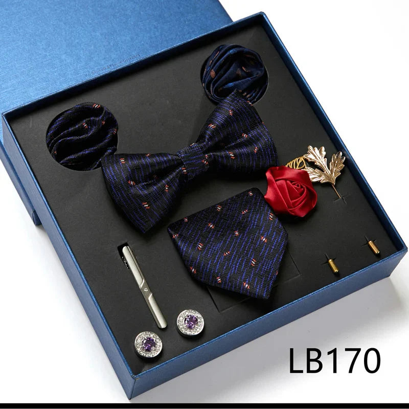 Luxury Quality Tie Set With Necktie Bowtie Pocket
