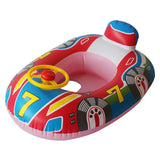 Cartoon Inflatable Baby Swim Ring Seat Floating Sunshade