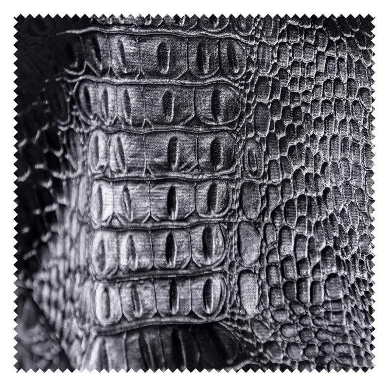Leather Fabric Black Crocodile Pattern Leather Bag PU