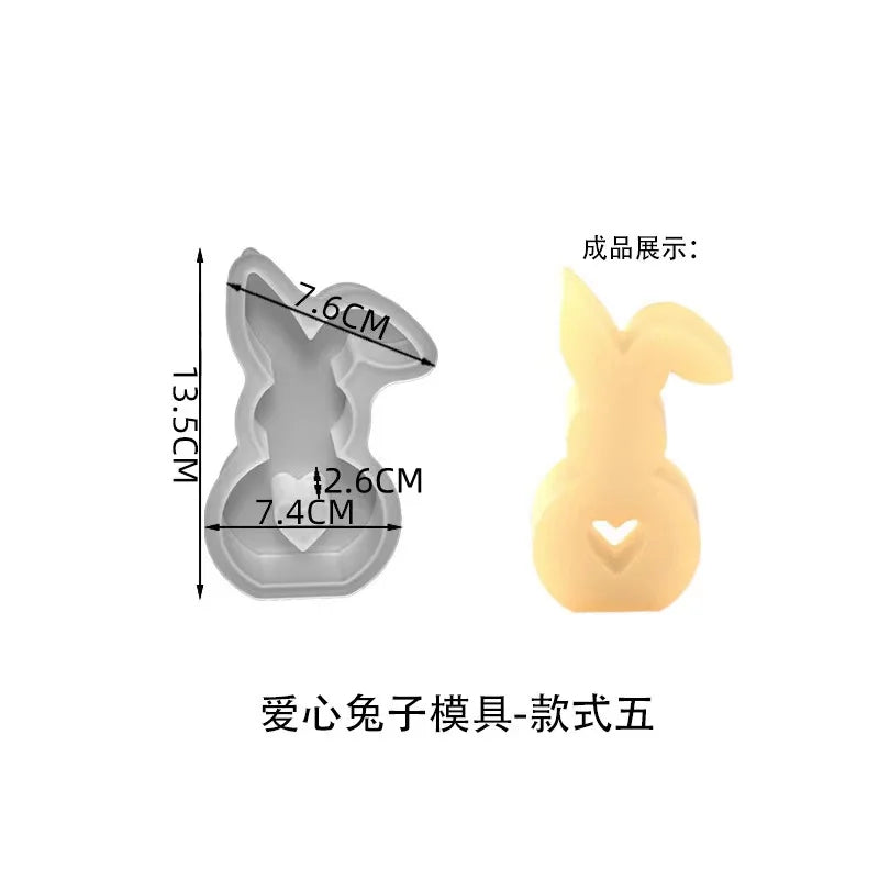 DIY Cement Gypsum Aromatherapy Silicone Mold Easter Love