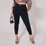 Plus Size Skinny Jeans For Women High Waist