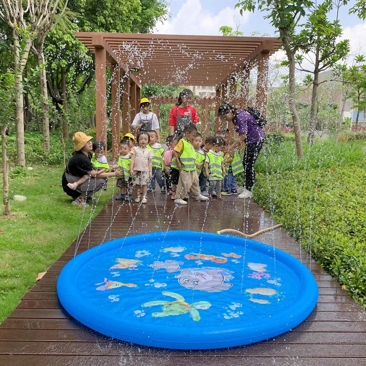 100cm Inflatable Water Spray Mat Children Game Play