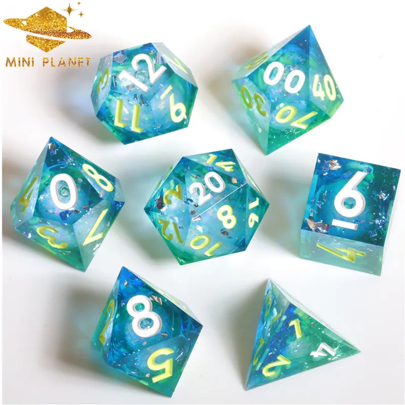 Mini Planet New Design Liquid Core Dice Set