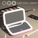 2-Sided LED Rechargeable Makeup Mirror with 5X Magnifying