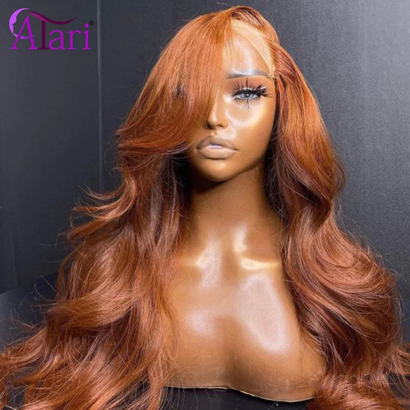 13x6 Copper Ginger Brown Body Wave Wigs Brazilian