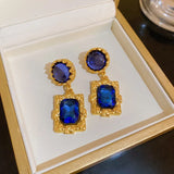 Water Drop Circle Earings Temperament Retro Heart Round