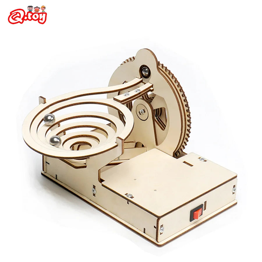 DIY Assemble Mechanical Marble Run Gear Model Technology