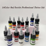 14Colors Professional Tattoo ink for Body Art Natural