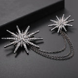 Fashion Star Alloy Rhinestones Women's Snowflake Large Brooch