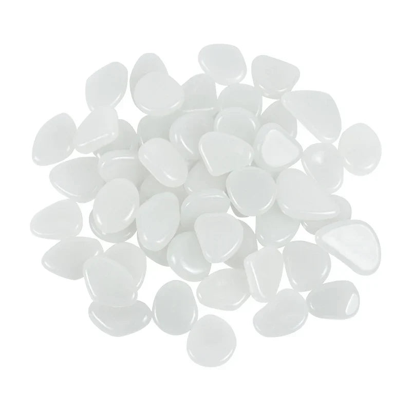 50Pcs 2cm Luminous Stones Garden Pebbles Glow In