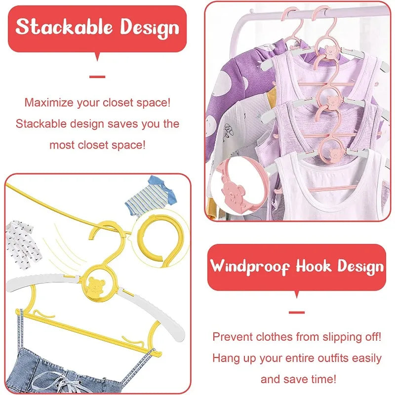 UNTIOR Non-slip Baby Clothes Hanger Adjustable Storage Hangers