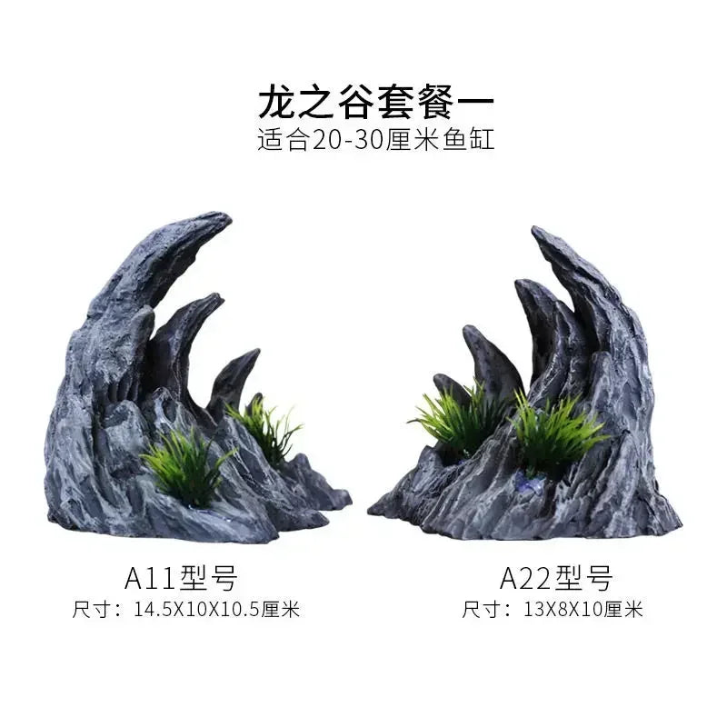 Canyon Scenery Fish Tank Simulation Seiryu Stone Landcape