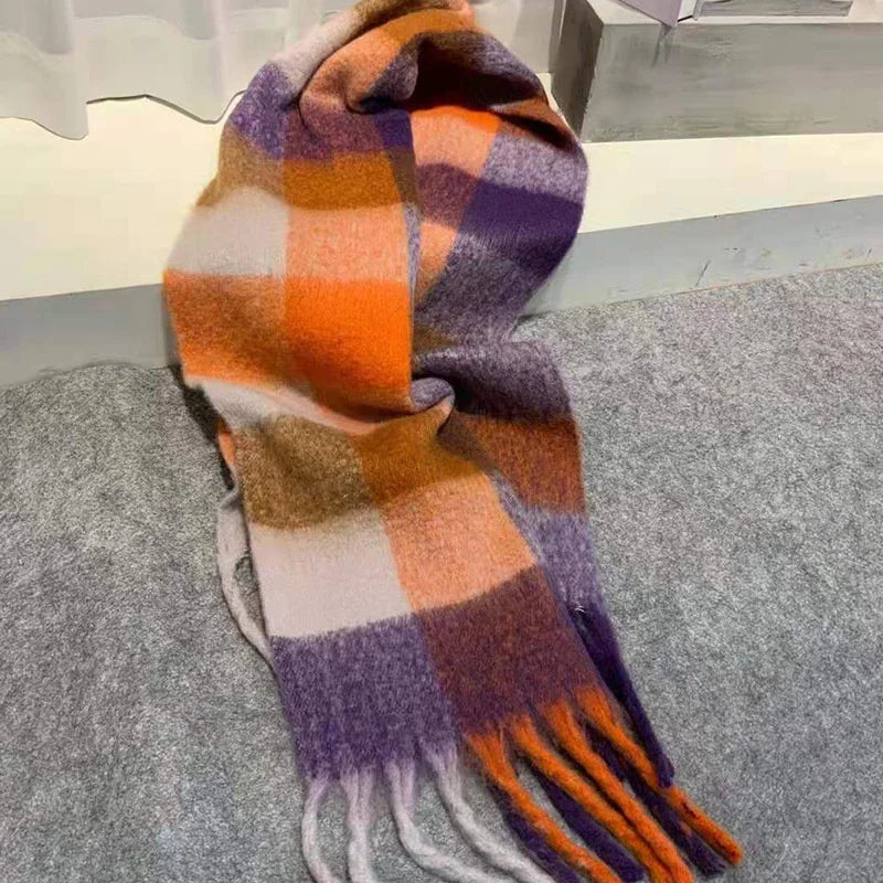 2023 New Winter Cashmere Scarf Women Design Warm