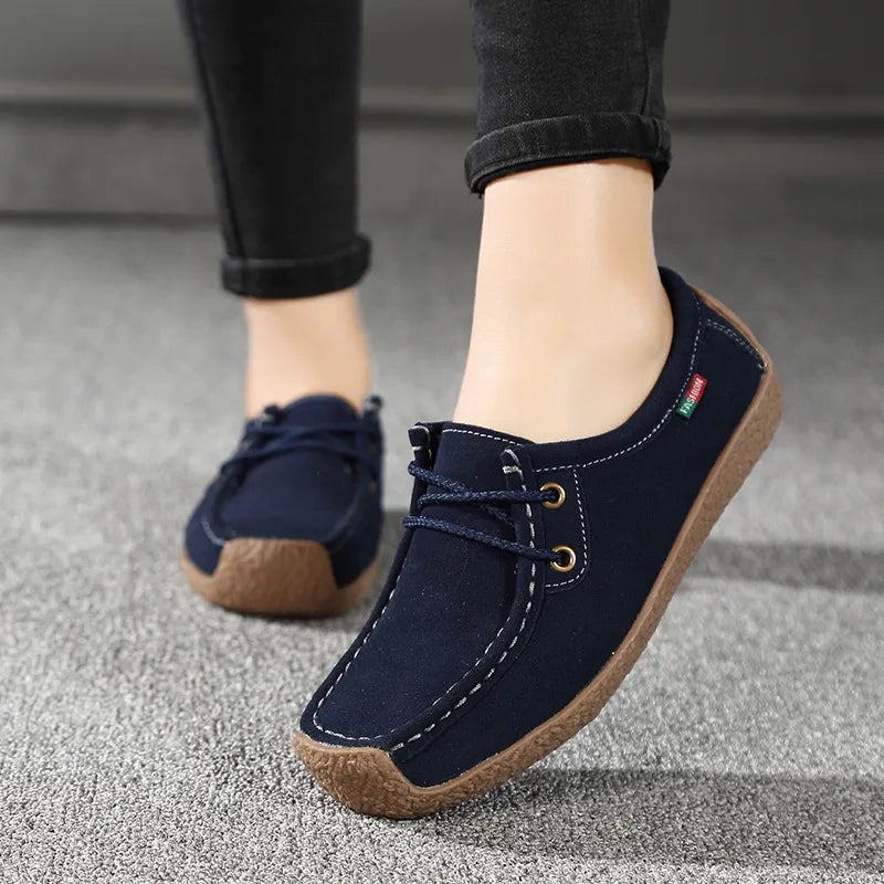 New Arrival Women Casual Shoes 2023 Suede Leather