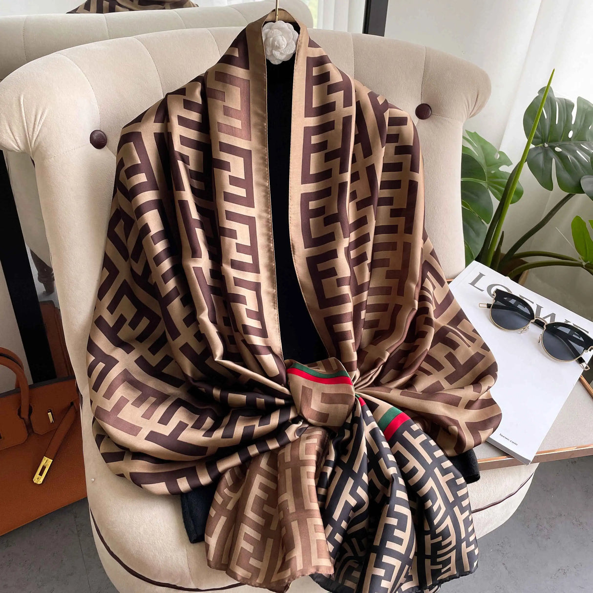 2023 Women 180*90cm Fashion Beautiful Soft Silk Scarves