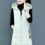 2023 New Autumn Winter Women Long Parkas Vest