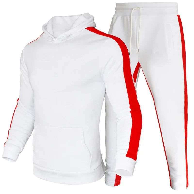 Mens Fashion Tracksuit Hoodies and Black Sweatpants High