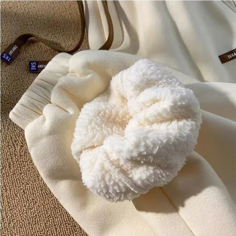 Men's Pants Winter Plush Warm Pants Thickened Casual
