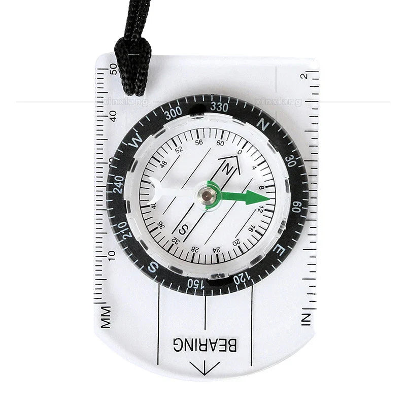 Outdoor Camping Hiking Transparent Plastic Compass Compass Proportional