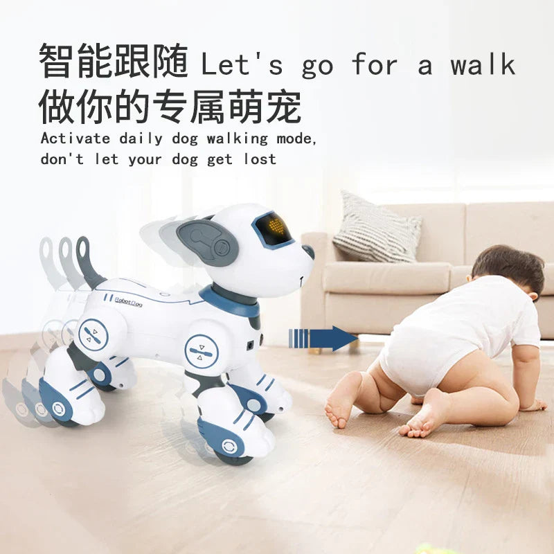 Programming Remote Control Dog Robots Toys Kids Girls