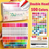 168 Color Marker Pen Set Manga Double-Headed Comic