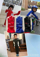 Child car racing gloves cotton and polyester gloves