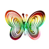 3D Butterfly Bird Repeller Spinner Wind Chimes Hanging