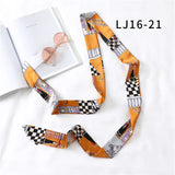 Long Silk Skinny Scarf Women Neck Hair Band