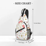 Unicorn Rainbow Sling Bags Men Cool Shooting Star And Magic Wand Shoulder Chest Crossbody Backpack Cycling Camping Daypack