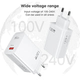 120W USB GaN Charger Quick Charge 3.0 Fast