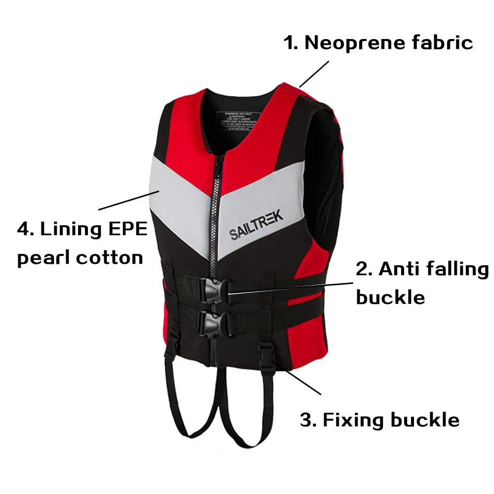 Adults Life Jacket Neoprene Safety Life Vest Water