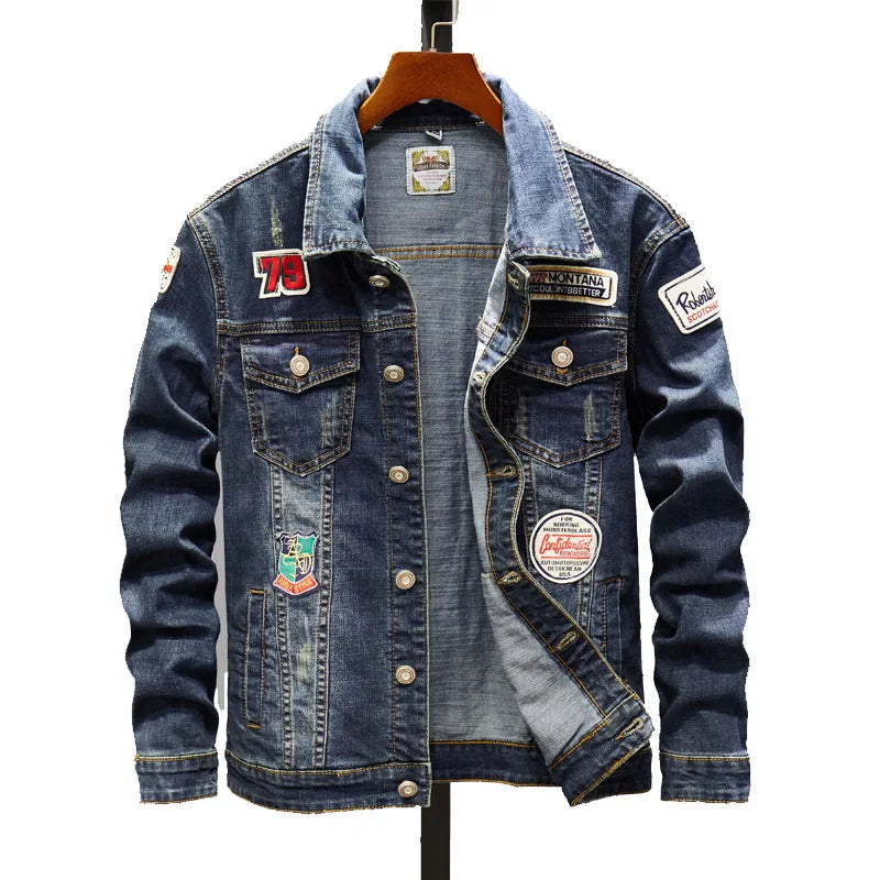 Hot 2023 Men's Plus Size Jacket Denim Fashion