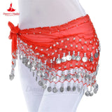 Belly Dance Belt for Women Chiffon Gold Coines