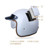 2023 Retro Open Face Motorcycle Helmet - Vintage Chopper DOT