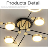 Modern Pendant Light LED Nordic Lamp Gold Black