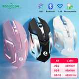 Gaming Mouse Rechargeable 2.4GWireless Bluetooth Mouse Mute Ergonomic