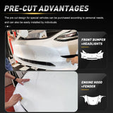 TOPEISHUNG For Tesla Model Y 3 Car Sticker 2020-2024 Paint Protection Film Clear Bra PPF Anti Scratch PreCut Car Body Film Cover