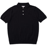 Red Tornado Rib Stripe Polo Shirt Summer Men's